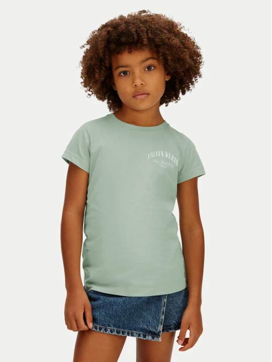 Zdjęcie produktu Calvin Klein Jeans T-Shirt LVCKSJA23G Zielony jasny Slim Fit