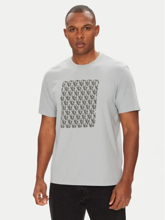 Zdjęcie produktu Calvin Klein Jeans T-Shirt Macro Aop LV04RC841G Szary Regular Fit