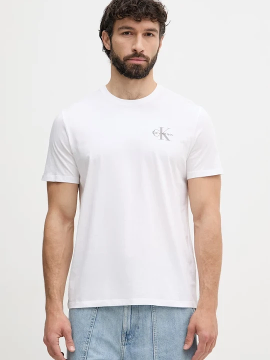 Zdjęcie produktu Calvin Klein Jeans t-shirt męski bawełniany 2-pack biały