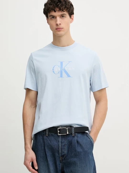 Zdjęcie produktu Calvin Klein Jeans t-shirt męski bawełniany niebieski