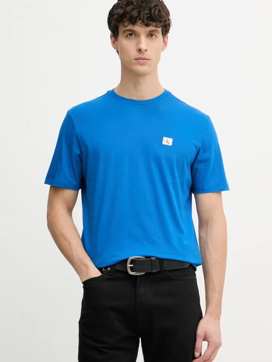 Zdjęcie produktu Calvin Klein Jeans t-shirt męski bawełniany niebieski