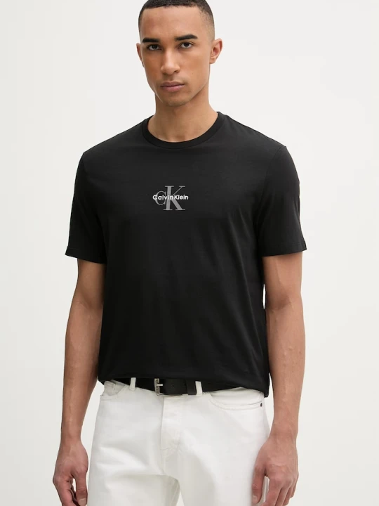 Zdjęcie produktu Calvin Klein Jeans t-shirt męski bawełniany czarny