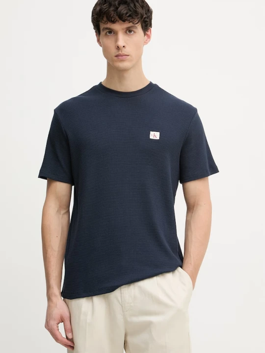Zdjęcie produktu Calvin Klein Jeans t-shirt męski bawełniany granatowy