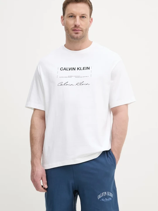 Zdjęcie produktu Calvin Klein Jeans T-shirt męski bawełniany biały