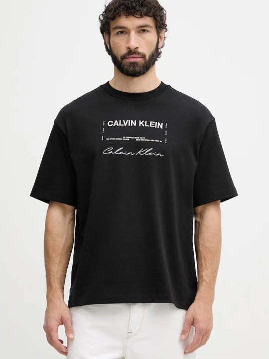 Zdjęcie produktu Calvin Klein Jeans T-shirt męski bawełniany czarny
