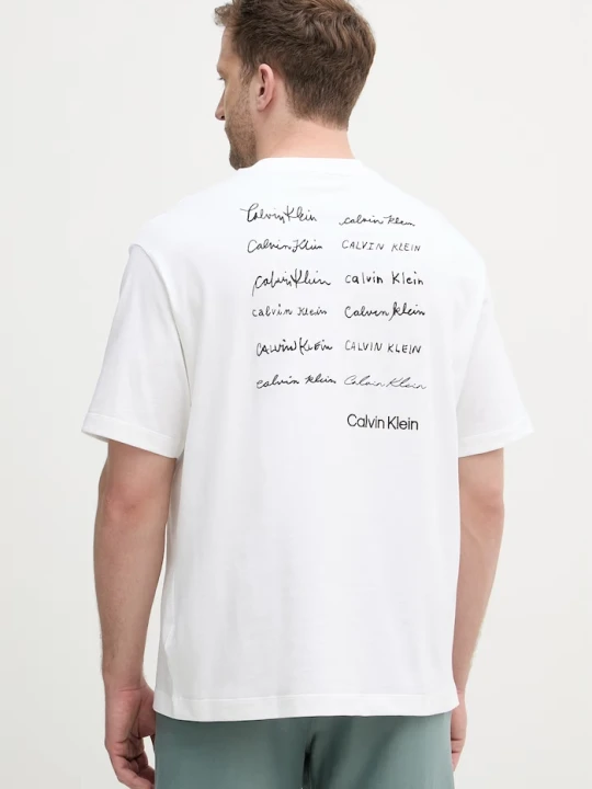 Zdjęcie produktu Calvin Klein Jeans T-shirt męski bawełniany beżowy