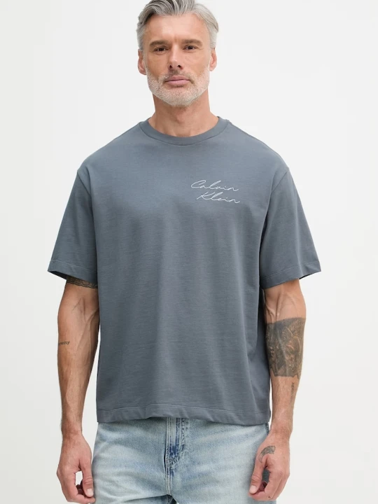 Zdjęcie produktu Calvin Klein Jeans T-shirt męski bawełniany szary