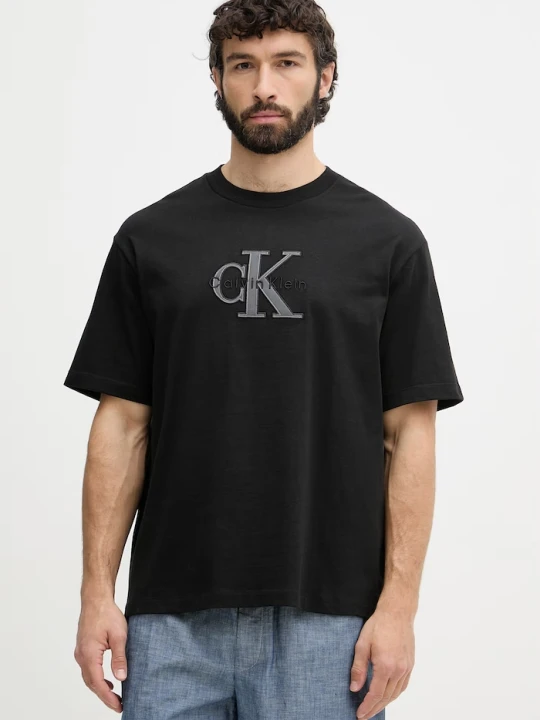 Zdjęcie produktu Calvin Klein Jeans T-shirt męski bawełniany czarny