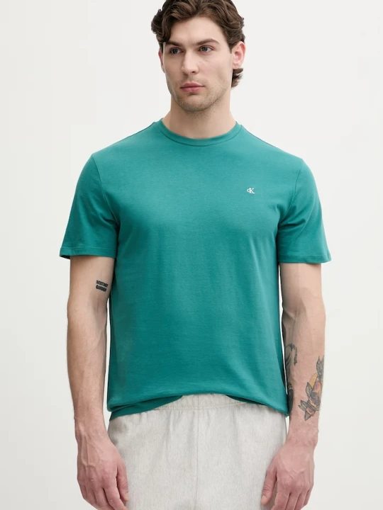 Zdjęcie produktu Calvin Klein Jeans T-shirt męski bawełniany zielony