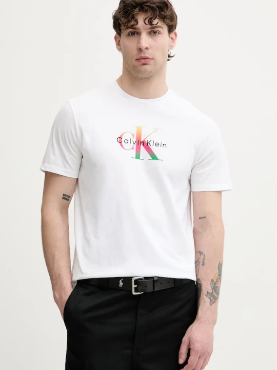 Zdjęcie produktu Calvin Klein Jeans T-shirt męski bawełniany biały