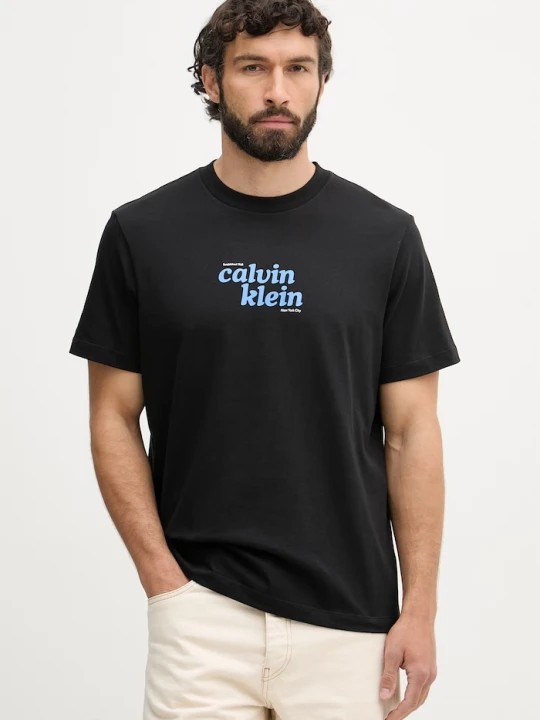 Zdjęcie produktu Calvin Klein Jeans T-shirt męski bawełniany czarny