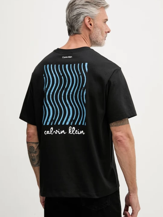 Zdjęcie produktu Calvin Klein Jeans T-shirt męski bawełniany czarny