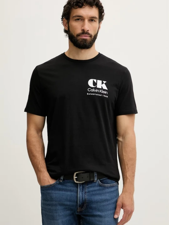 Zdjęcie produktu Calvin Klein Jeans T-shirt męski bawełniany czarny
