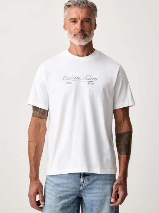 Zdjęcie produktu Calvin Klein Jeans T-shirt męski bawełniany beżowy