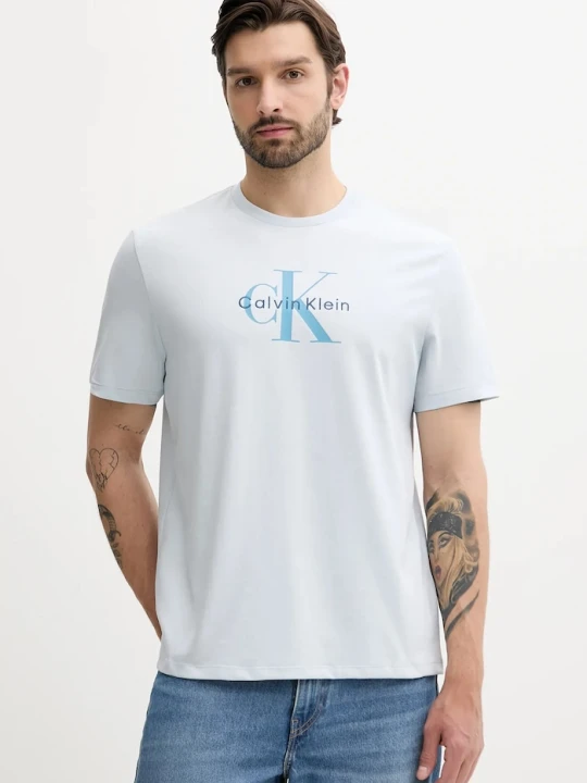 Zdjęcie produktu Calvin Klein Jeans t-shirt męski bawełniany niebieski