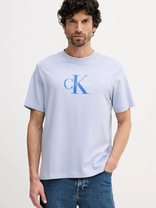 Zdjęcie produktu Calvin Klein Jeans t-shirt męski bawełniany niebieski