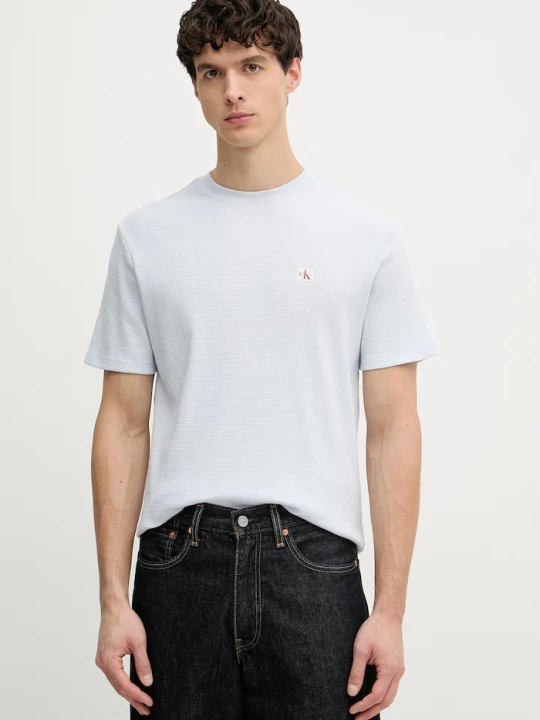Zdjęcie produktu Calvin Klein Jeans t-shirt męski z bawełną niebieski