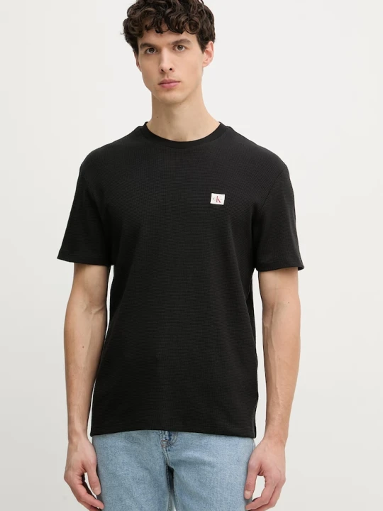 Zdjęcie produktu Calvin Klein Jeans t-shirt męski z bawełną czarny