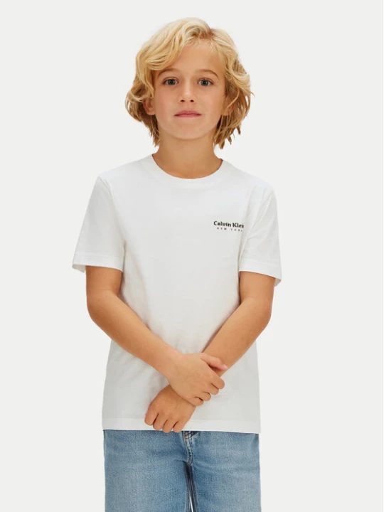 Zdjęcie produktu Calvin Klein Jeans T-Shirt Minimal Logo IB0IB02608 Biały Regular Fit