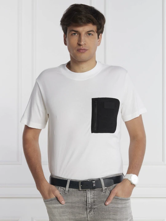 Zdjęcie produktu Calvin Klein Jeans T-shirt MIX MEDIA | Regular Fit biały