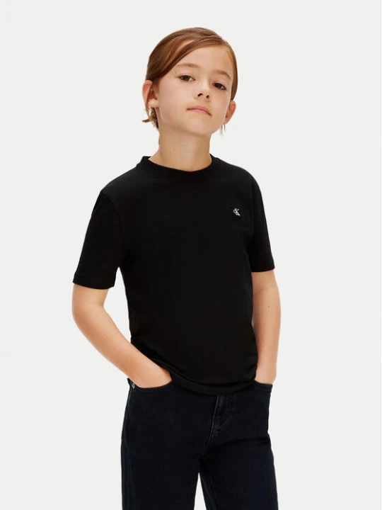 Zdjęcie produktu Calvin Klein Jeans T-Shirt Mono Mini Badge LV1CKSJA30 Czarny Regular Fit