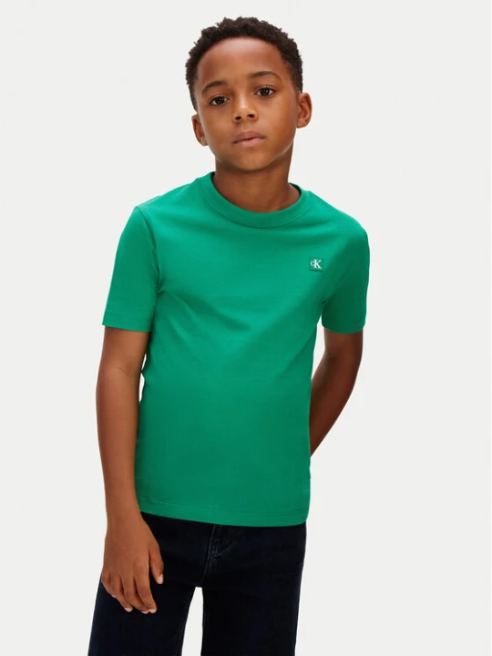 Zdjęcie produktu Calvin Klein Jeans T-Shirt Mono Mini Badge LV1CKSJA30 Zielony Regular Fit