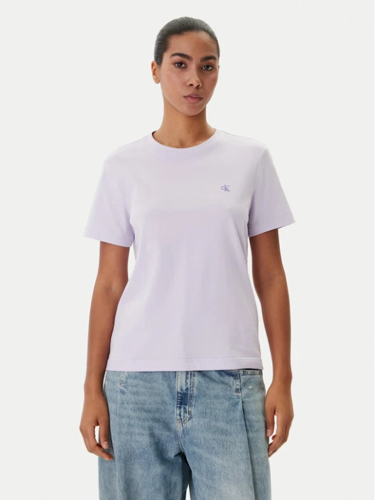 Zdjęcie produktu Calvin Klein Jeans T-Shirt Monogram LV047B224G Fioletowy Regular Fit