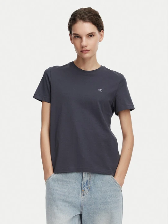 Zdjęcie produktu Calvin Klein Jeans T-Shirt Monogram LV047B224G Szary ciemny Regular Fit