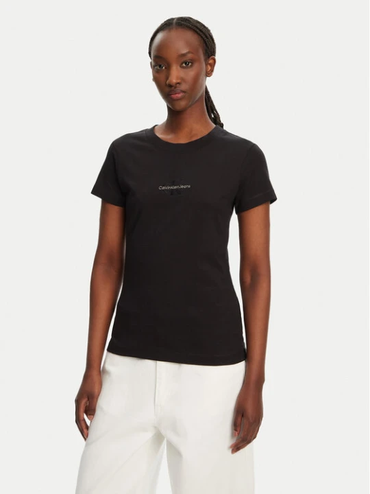 Zdjęcie produktu Calvin Klein Jeans T-Shirt Monologo J20J223563 Czarny Slim Fit