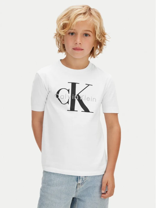 Zdjęcie produktu Calvin Klein Jeans T-Shirt Monologo LV1CKSJA33 Biały Regular Fit