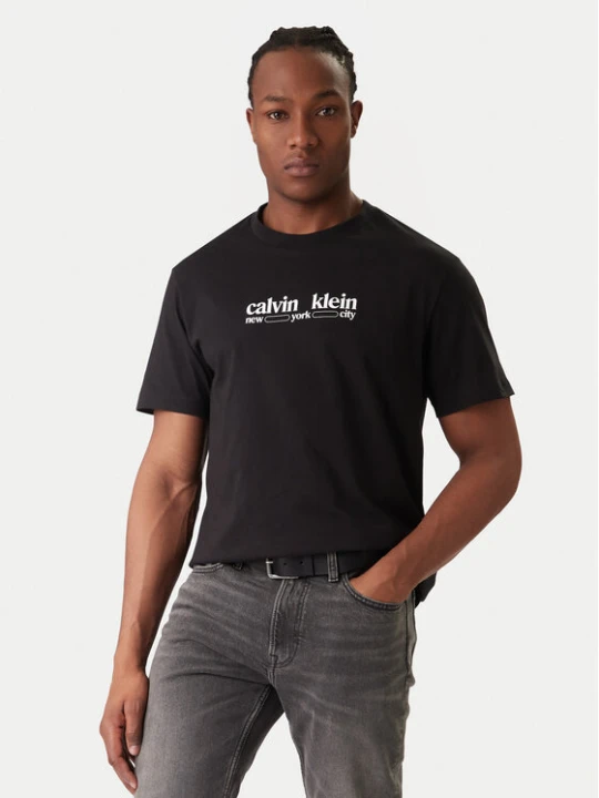 Zdjęcie produktu Calvin Klein Jeans T-Shirt NYC Graphic LV14RE831G Czarny Regular Fit
