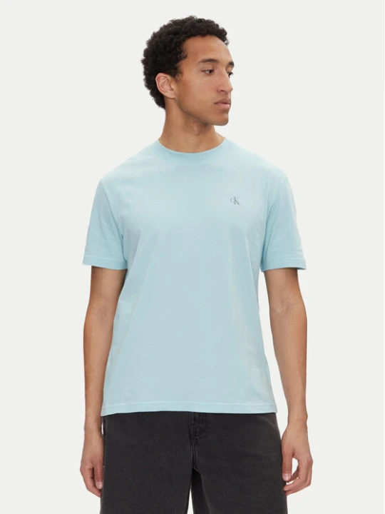 Zdjęcie produktu Calvin Klein Jeans T-Shirt Painted J30J327523 Błękitny Regular Fit Niebieski jasny