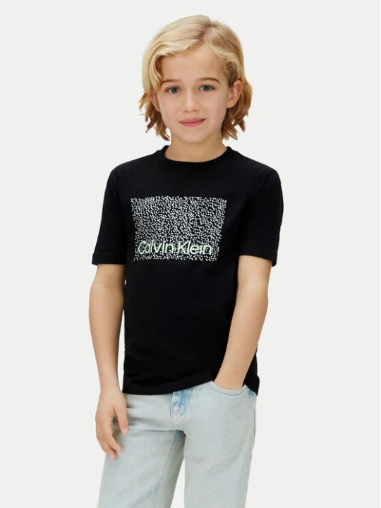Zdjęcie produktu Calvin Klein Jeans T-Shirt Perforation LVCKSJA04B Czarny Regular Fit