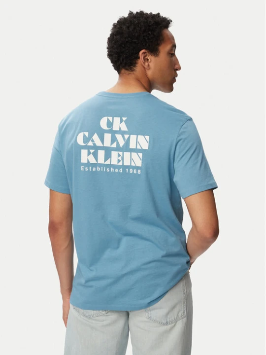 Zdjęcie produktu Calvin Klein Jeans T-Shirt Resort Graphic LV04RG802G Niebieski Regular Fit