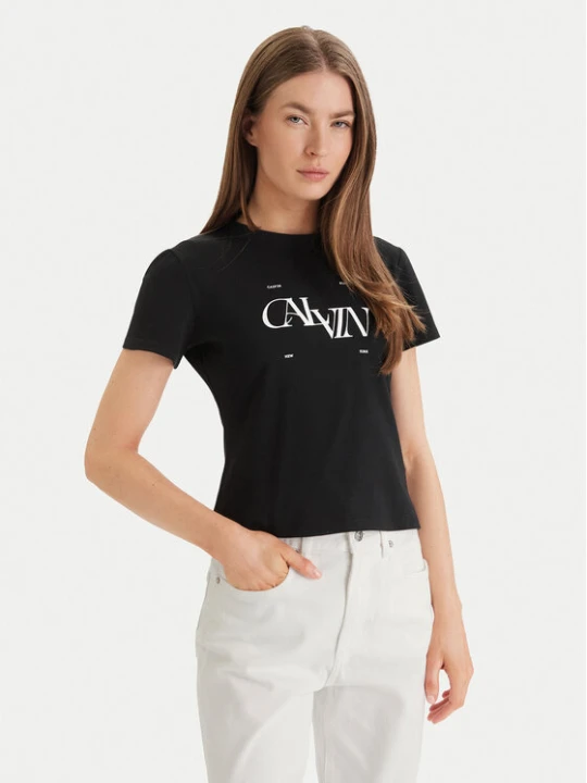 Zdjęcie produktu Calvin Klein Jeans T-Shirt Seasonal LV047F808G Czarny Slim Fit