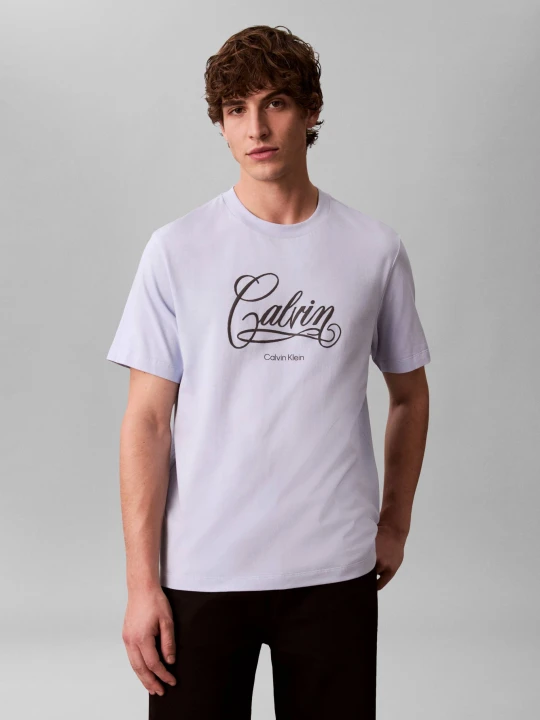 Zdjęcie produktu Calvin Klein Jeans T-shirt | Slim Fit lawendowy