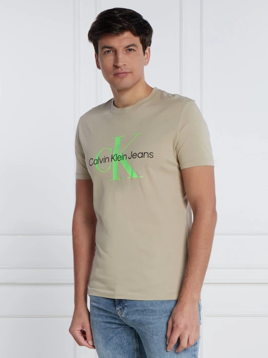Zdjęcie produktu Calvin Klein Jeans T-shirt | Slim Fit beżowy