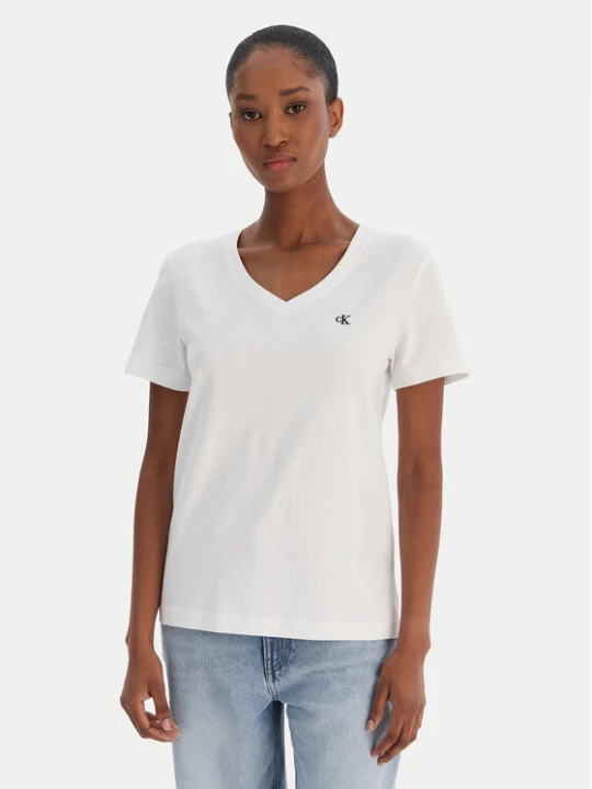 Zdjęcie produktu Calvin Klein Jeans T-Shirt Ss Monogram Vnk LV047B205G Biały Regular Fit