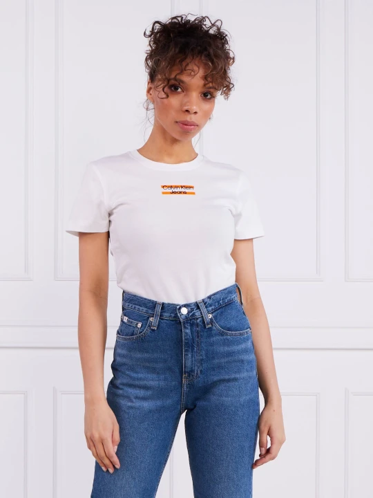Zdjęcie produktu Calvin Klein Jeans T-shirt STRIPE LOGO | Regular Fit biały