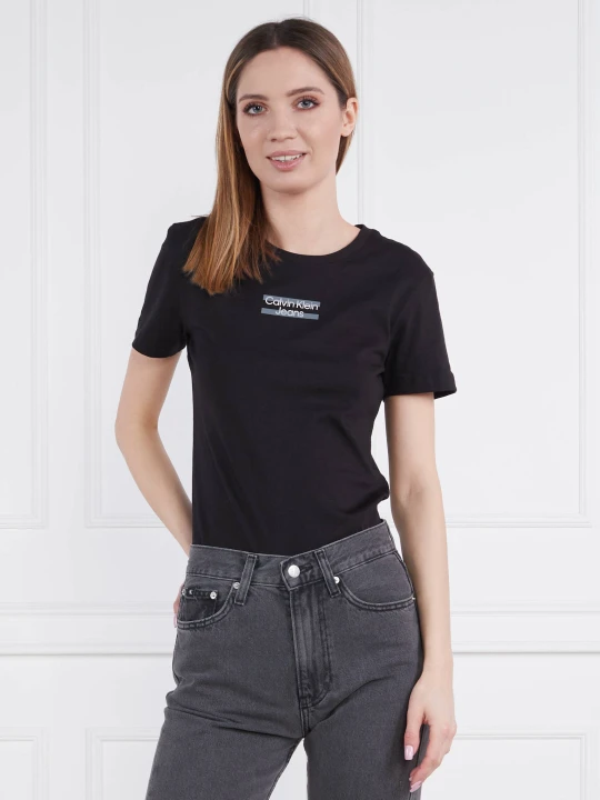 Zdjęcie produktu Calvin Klein Jeans T-shirt STRIPE LOGO | Regular Fit czarny