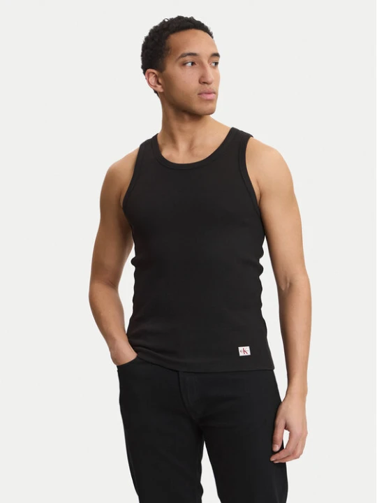 Zdjęcie produktu Calvin Klein Jeans Tank top Terry LV04RF272G Czarny Regular Fit