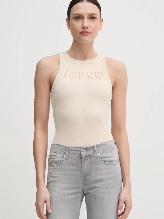 Zdjęcie produktu Calvin Klein Jeans top beżowy
