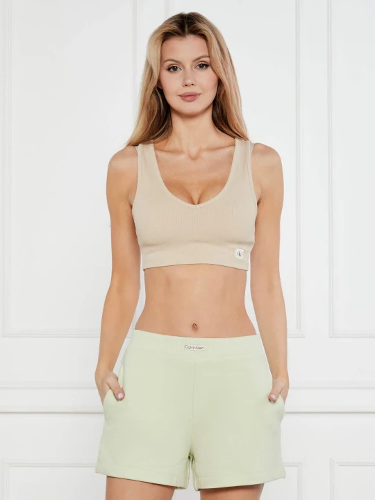 Zdjęcie produktu Calvin Klein Jeans Top | Cropped Fit beżowy