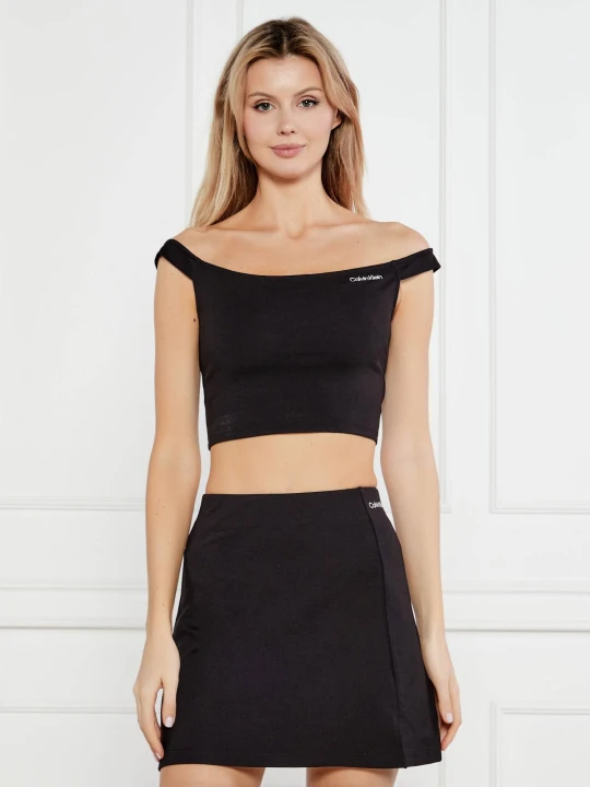Zdjęcie produktu Calvin Klein Jeans Top | Cropped Fit czarny