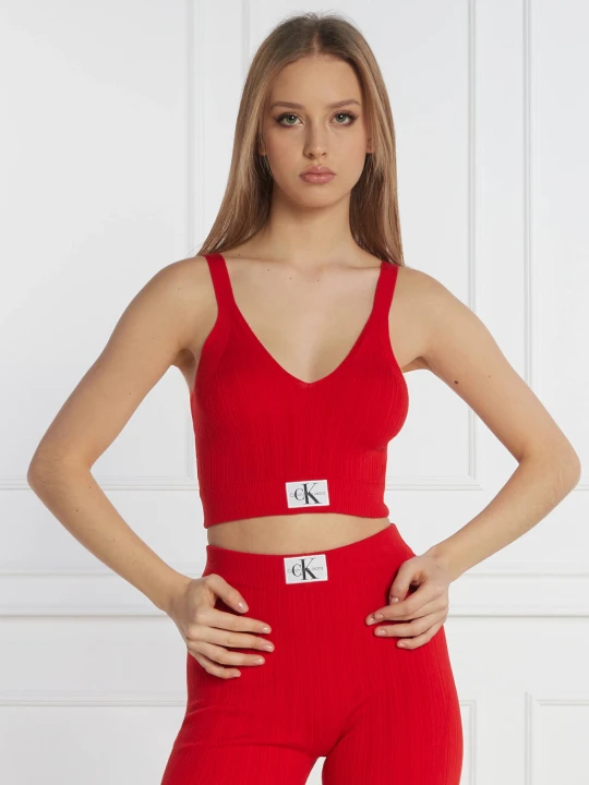 Zdjęcie produktu Calvin Klein Jeans Top | Cropped Fit czerwony