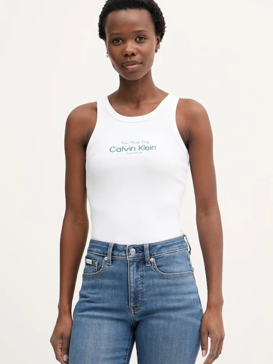 Zdjęcie produktu Calvin Klein Jeans top damski biały