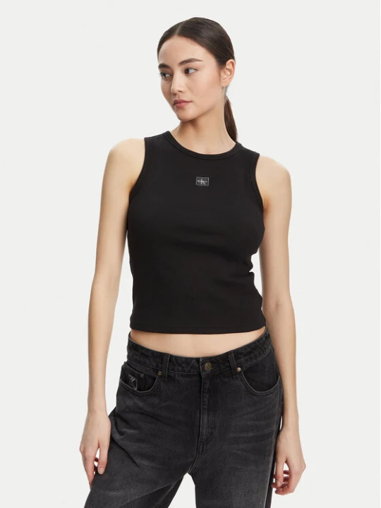 Zdjęcie produktu Calvin Klein Jeans Top LV047C201G Czarny Slim Fit