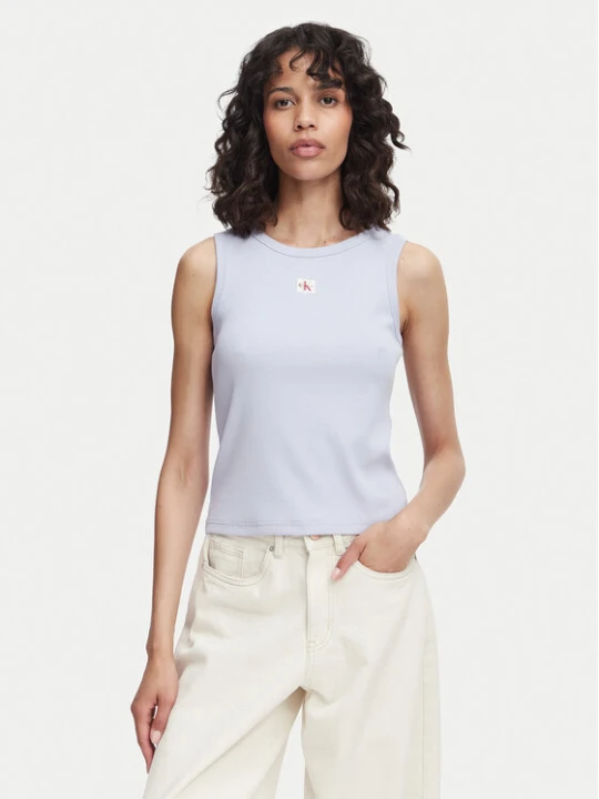 Zdjęcie produktu Calvin Klein Jeans Top LV047C201G Niebieski jasny Slim Fit