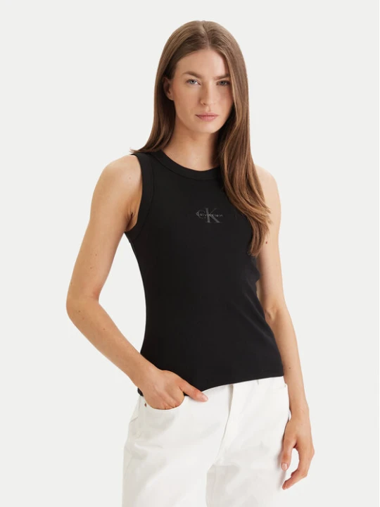 Zdjęcie produktu Calvin Klein Jeans Top LV047E200G Czarny Slim Fit