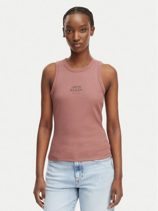 Zdjęcie produktu Calvin Klein Jeans Top LV047F239G Brązowy jasny Slim Fit